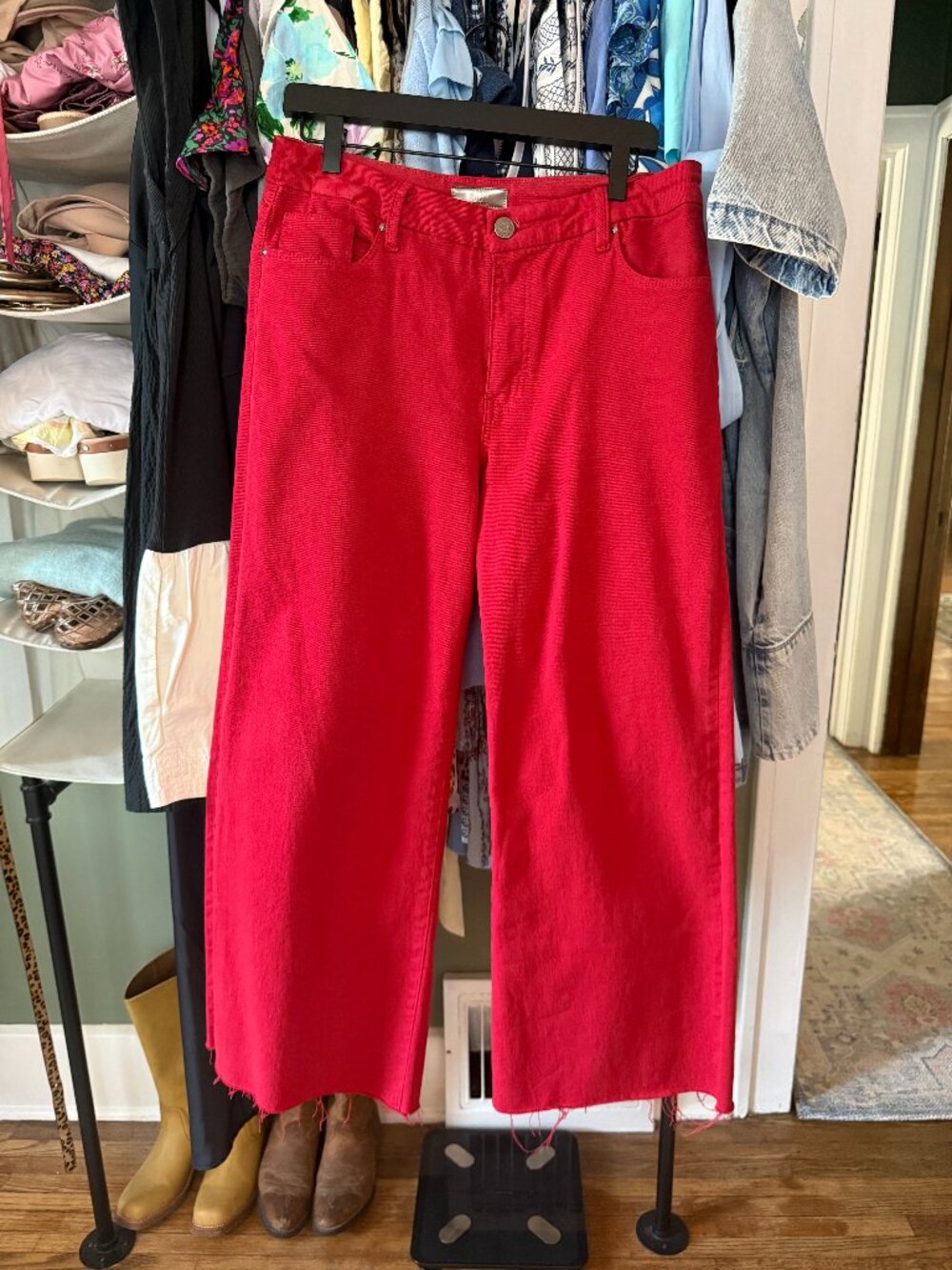 KUT from the Kloth Red Meg Wide Leg Jeans - Size 8